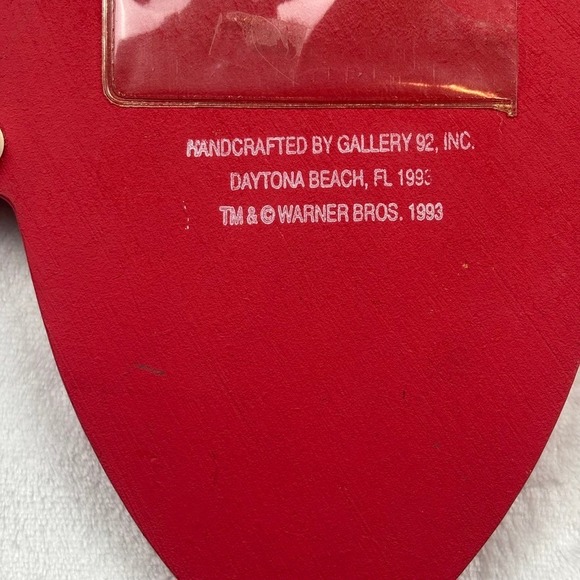 Vtg Looney Tunes Wall Art 90s Plaque That's All Folks Bugs Bunny & Cast Man Cave - Picture 9 of 16